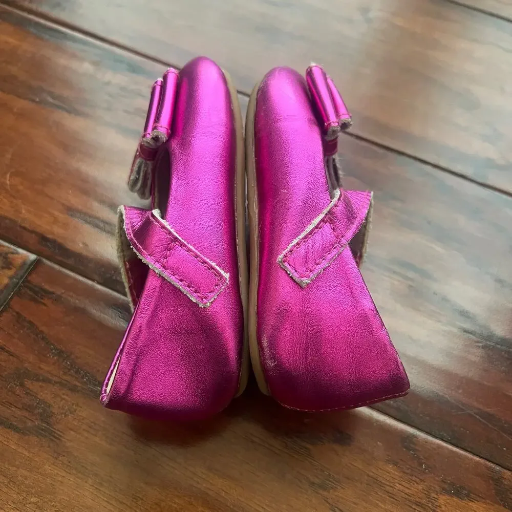 Sweet Kicks Bow‎ MaryJane 5t Pink Metallic Girly
